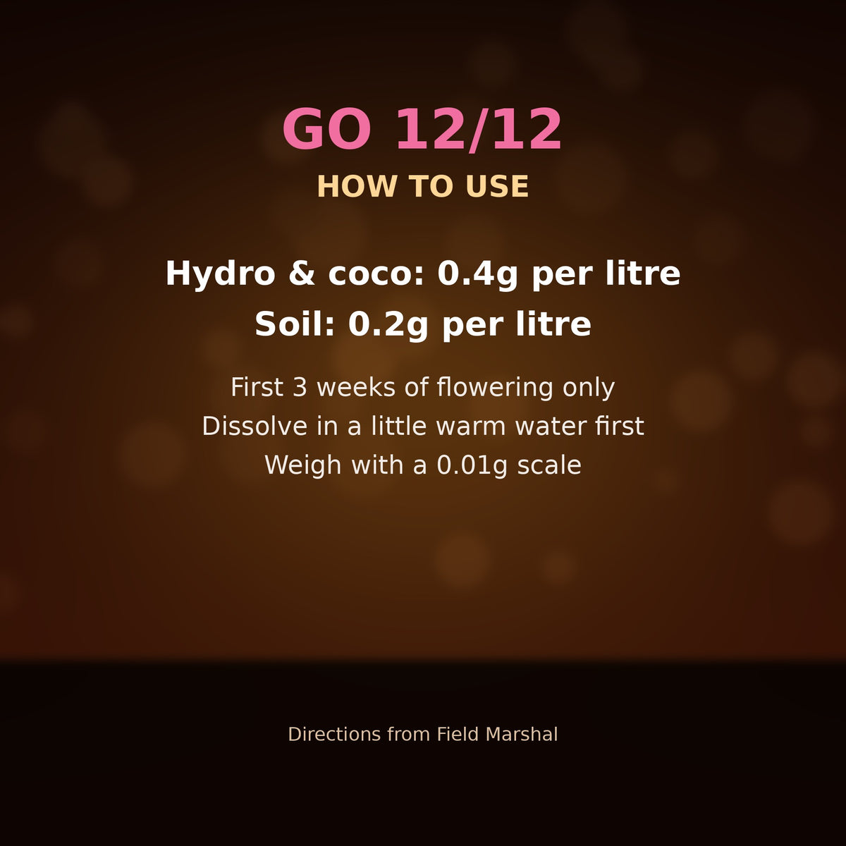GO 12/12 how to use