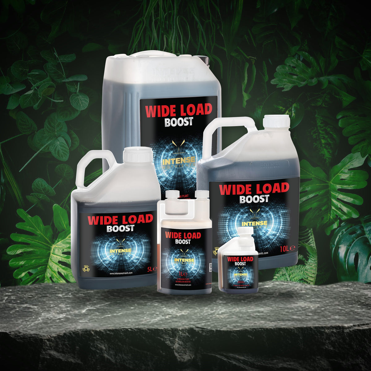 Intense Nutrients Wideload Boost full size range 250ml to 25L