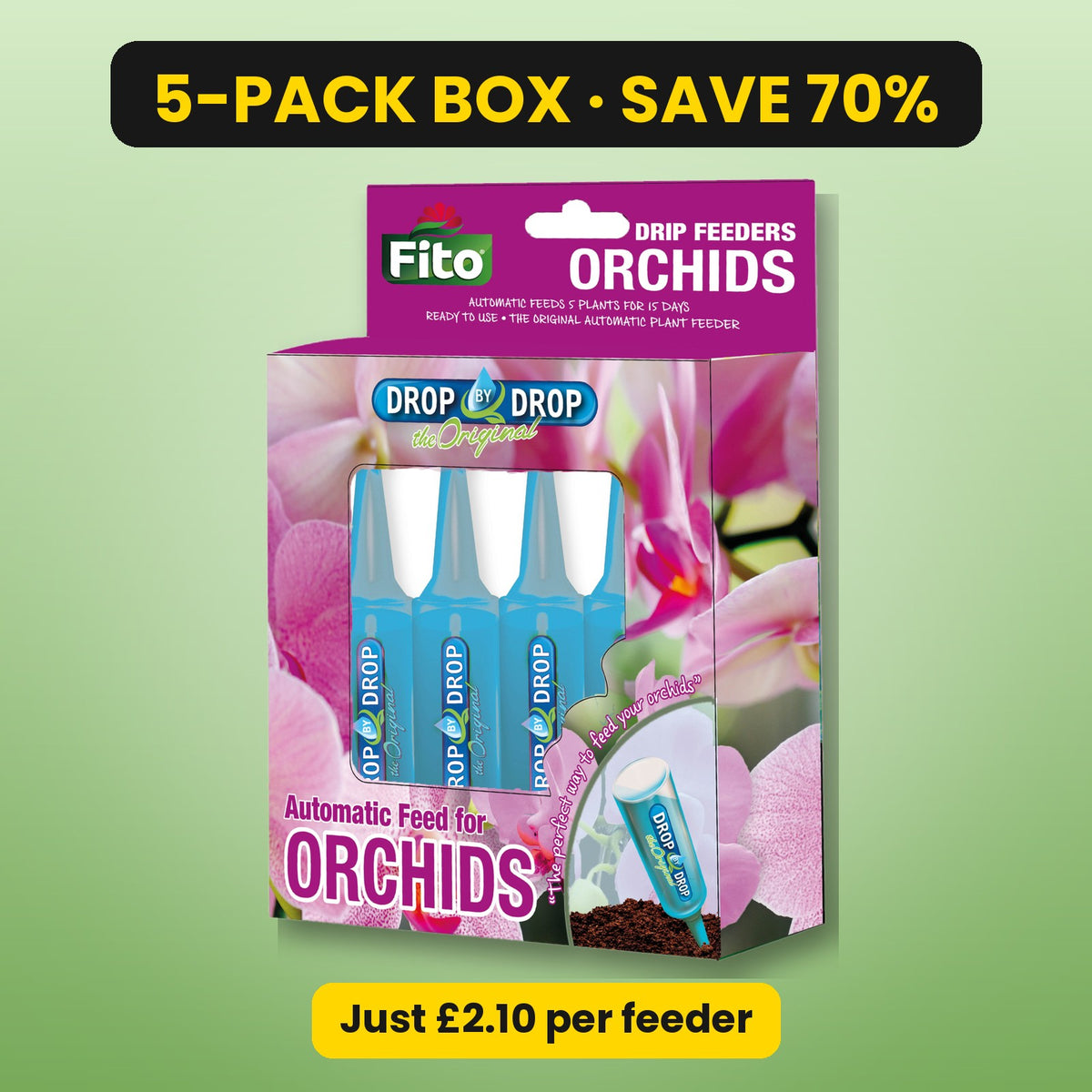 FITO Orchid drip feeders 5-pack box – save 70%
